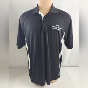 Johnson Controls Black Silky Polyester Polo XL